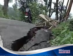 Jalan Semingkir–Majakerta Putus Akibat Amblas, Pengendara Diminta Waspada