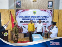 Amri Pambudi Resmi Dilantik Jadi Kaur Perencanaan Desa Karangmoncol, Camat Ingatkan Tugas 24 Jam